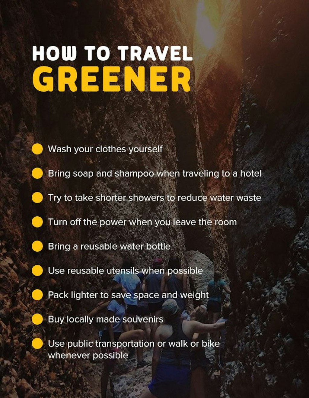 Tips for traveling greener and more sustainably