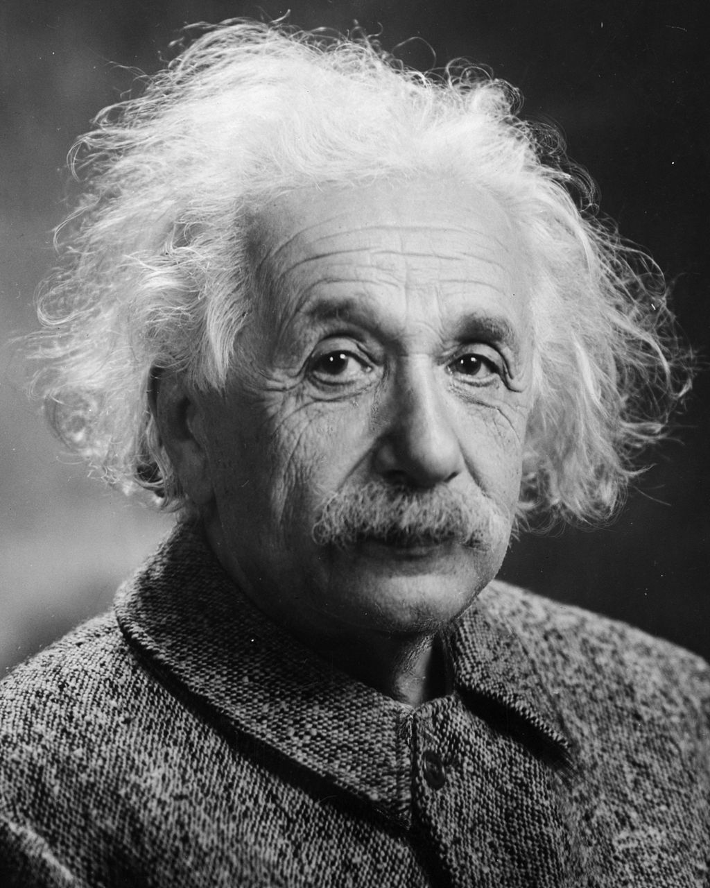 Einstein quotes about service learning. A man with white hair