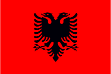 Albania flag icon for fun facts about Albania table of contents header