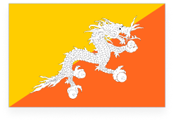 Bhutan flag, sharp edges full size