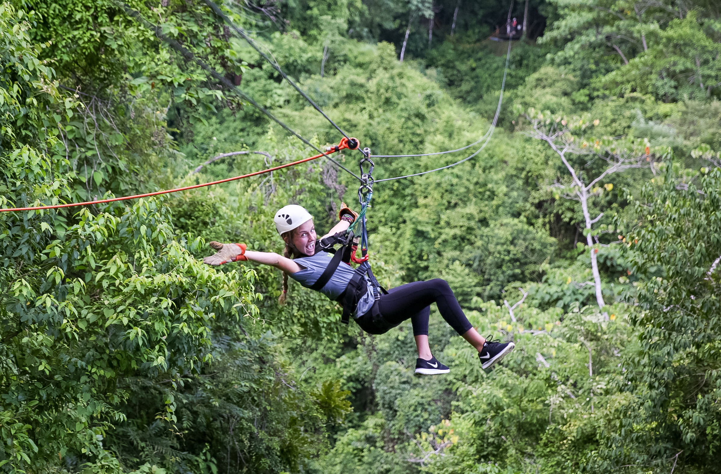 zip lining in Costa Rica with Rustic Pathways