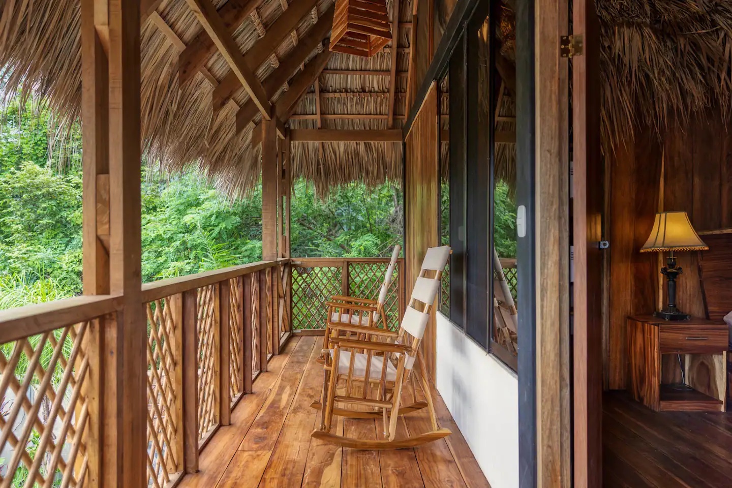 Picture of balcony of a bungalow in Costa Rica.