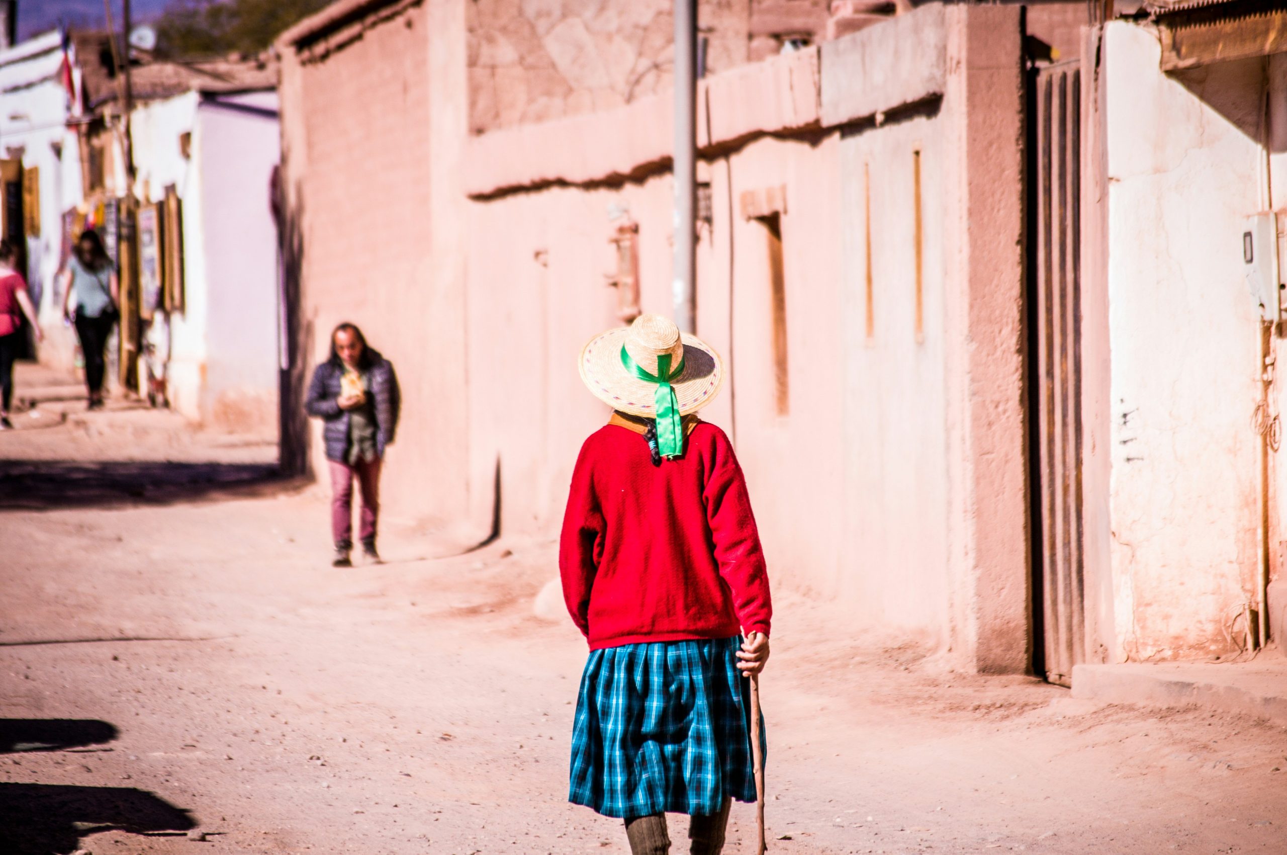 Chile photo. Fun facts about Chile. Man walking on street.