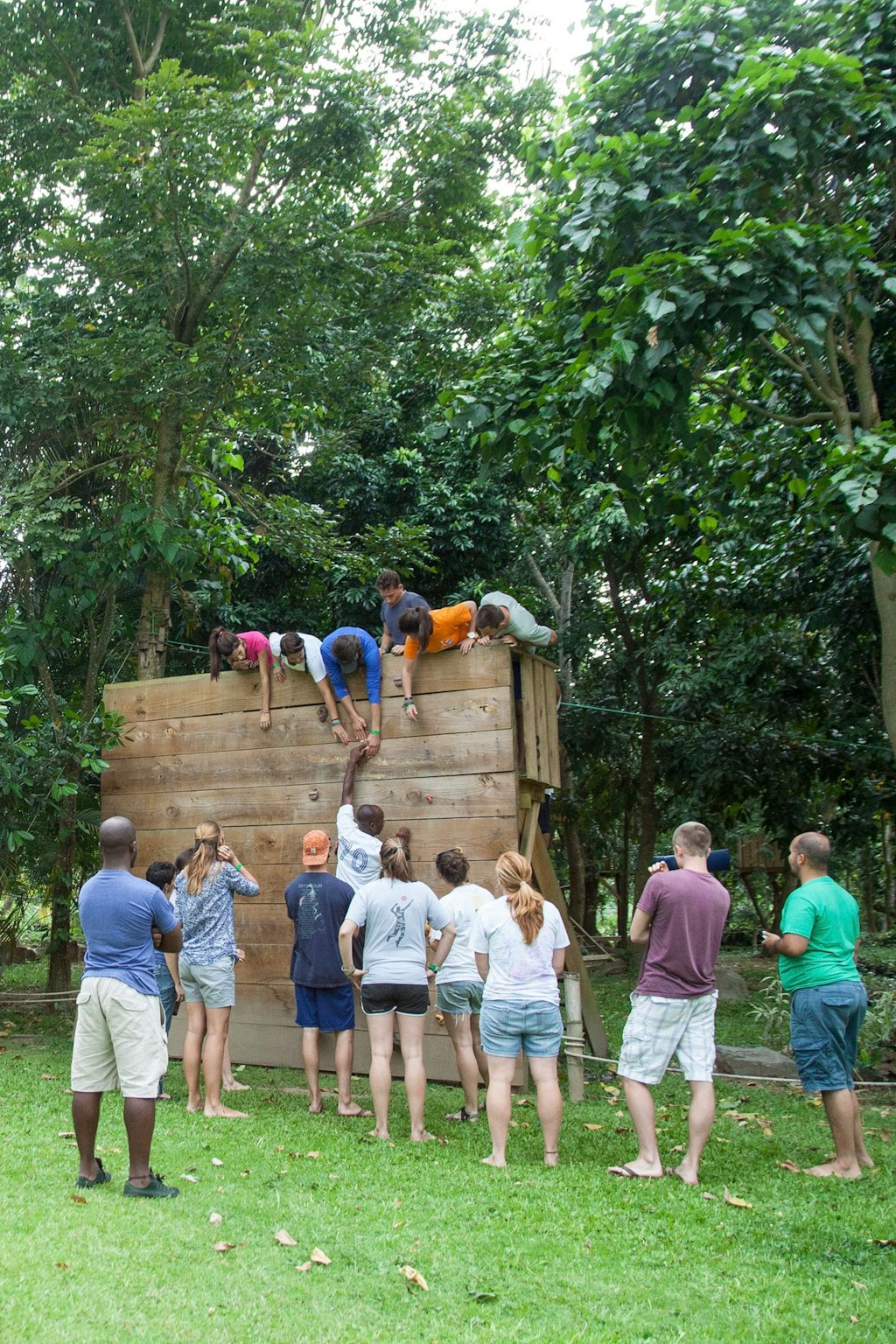 Rustic Pathways staff training in the Dominican Republic focuses on teamwork and overcoming physical challenges.