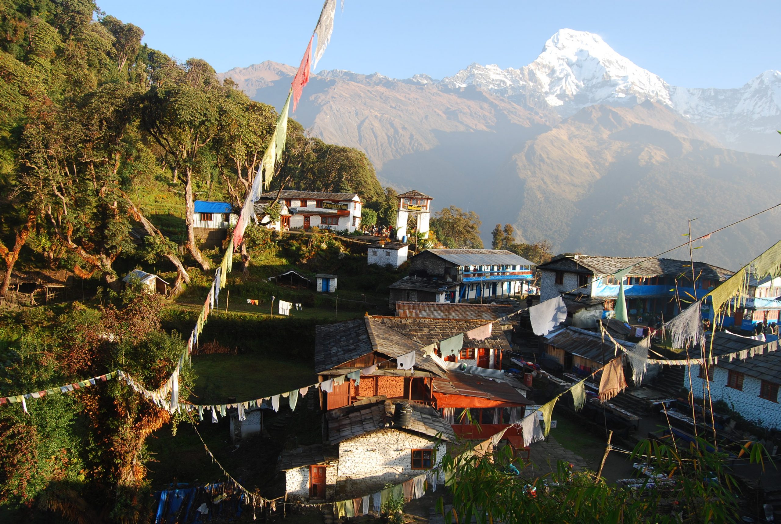A nice view over a village in Nepal