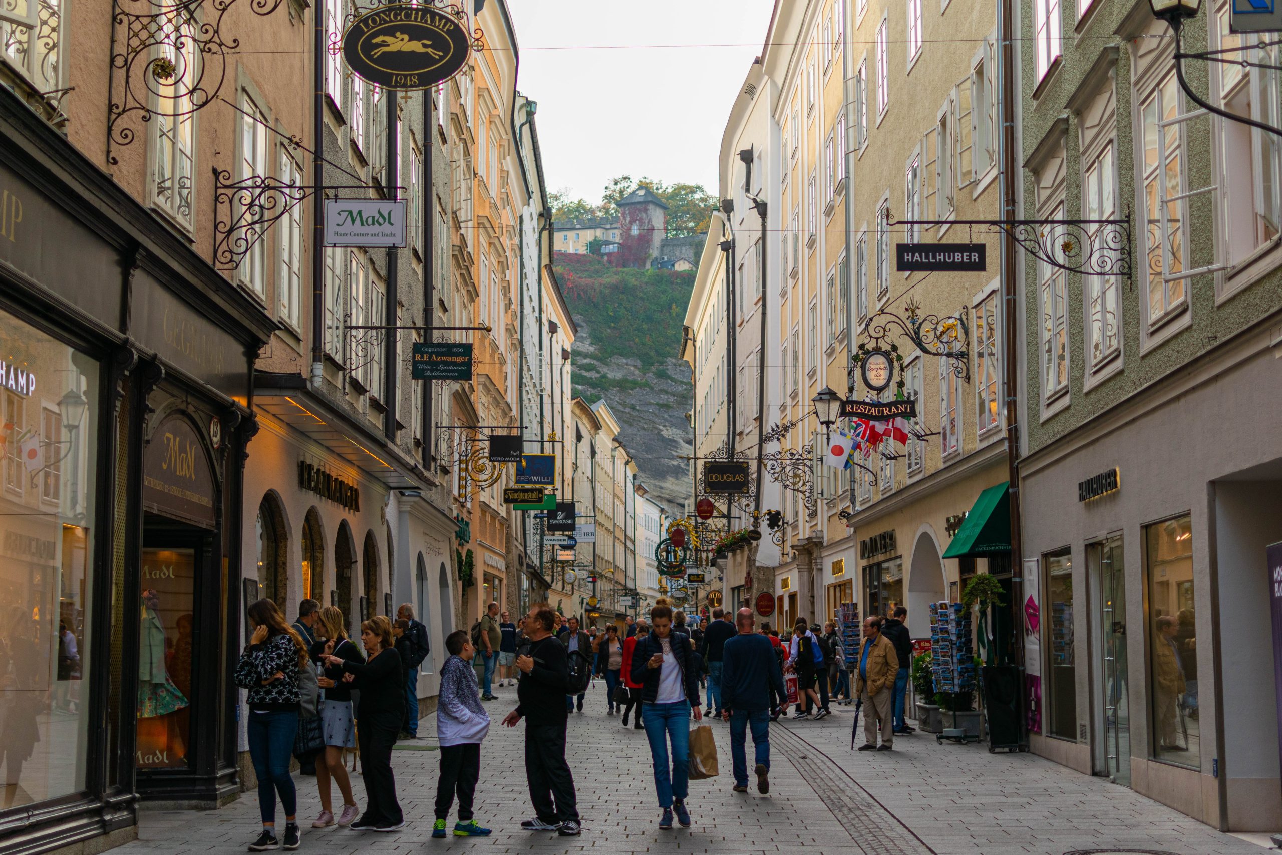 People walking in the streets in Germany.