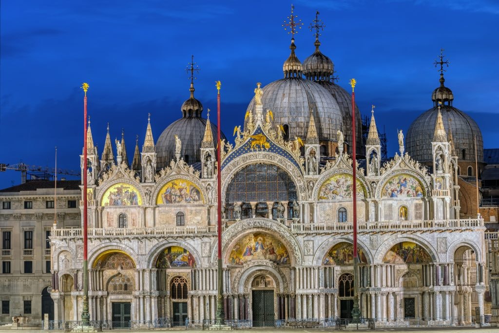 St Mark's Basilica in Venice. famous buildings in Italy