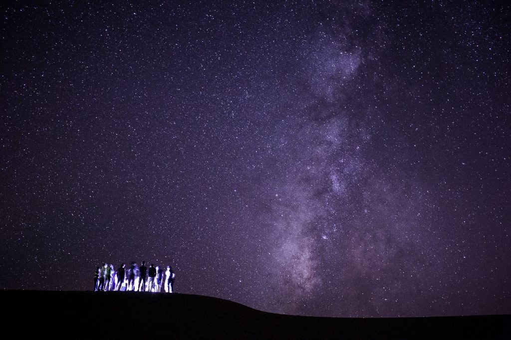 The views of the night sky are spectacular in Morocco.