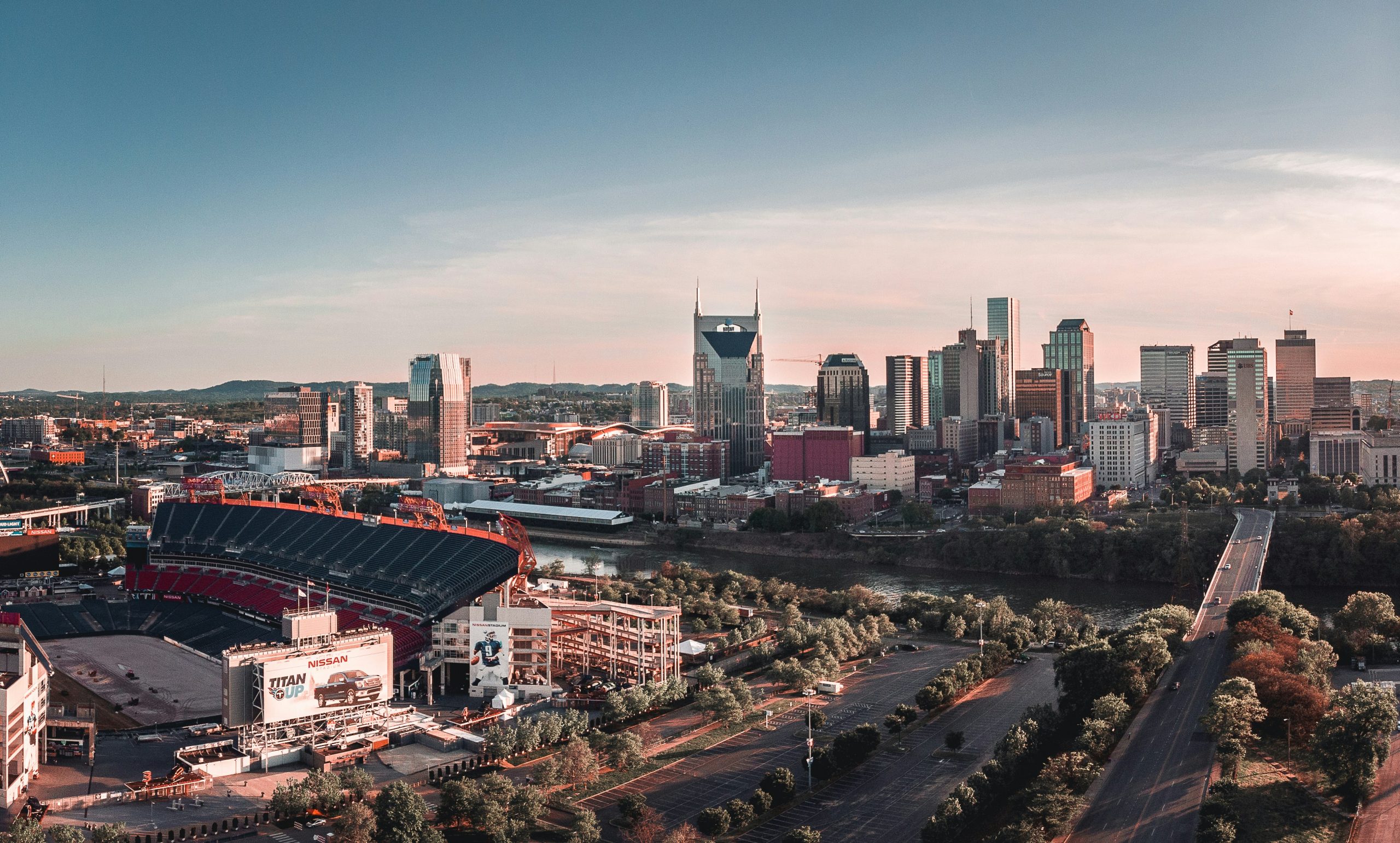fun facts about Nashville. Landscape picture of Downtown Nashville