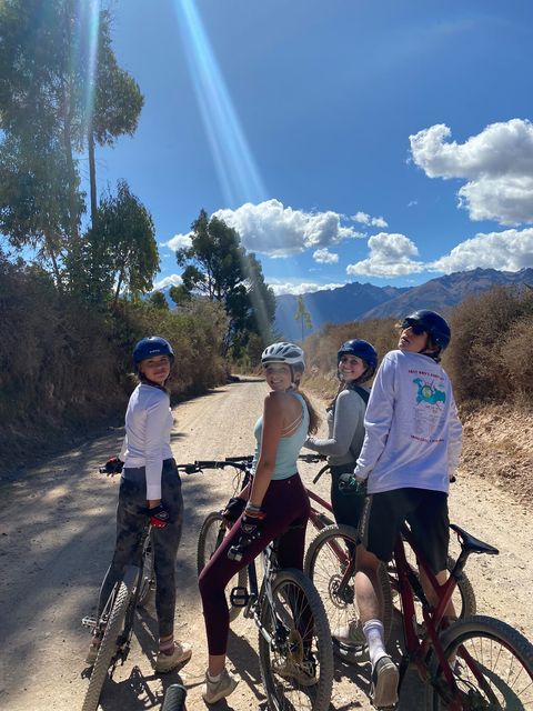 Rustic Pathways students bike amid the Andean Mountains in Peru. Photo: Mackenzie Bernhardt