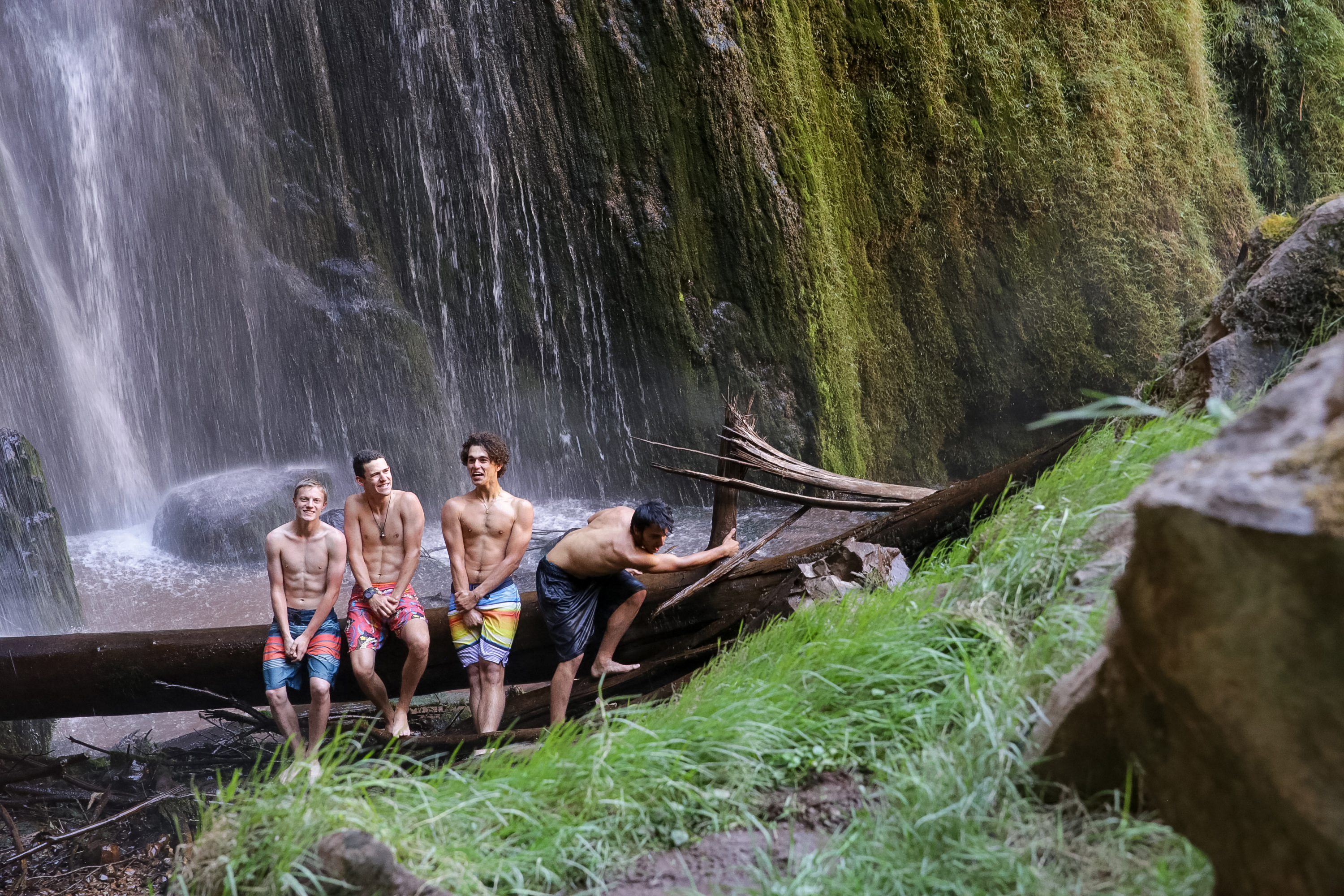 Swim in waterfall