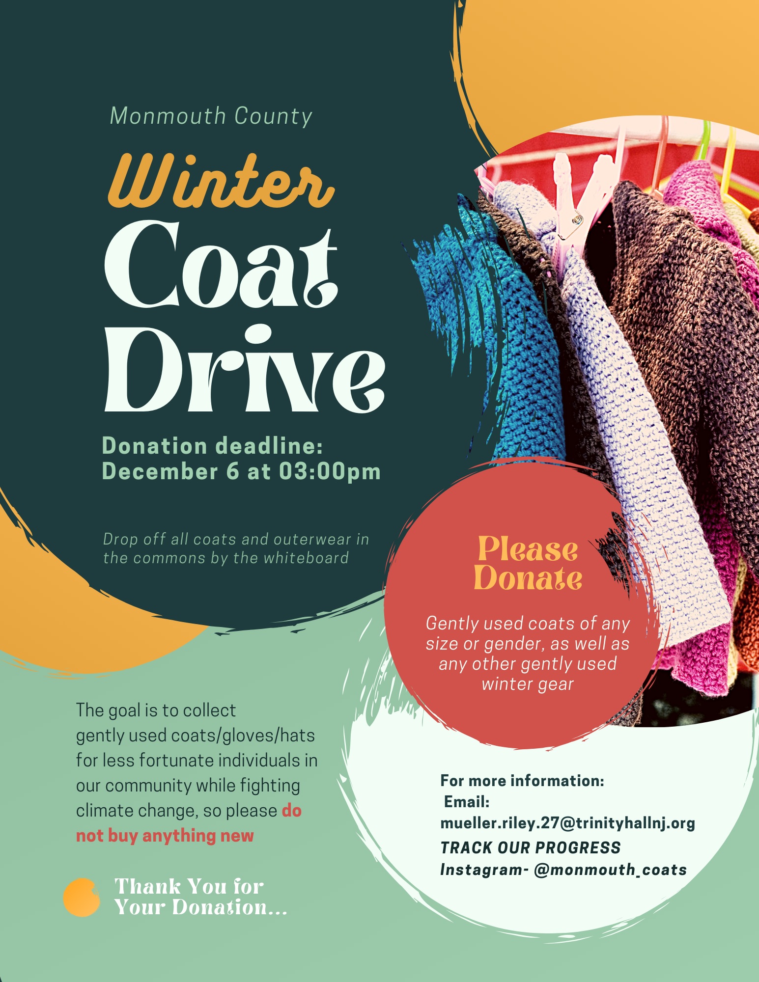 Riley Mueller - NJ Teen Donates Over 140 Used Coats and Winter Gear - Image 1