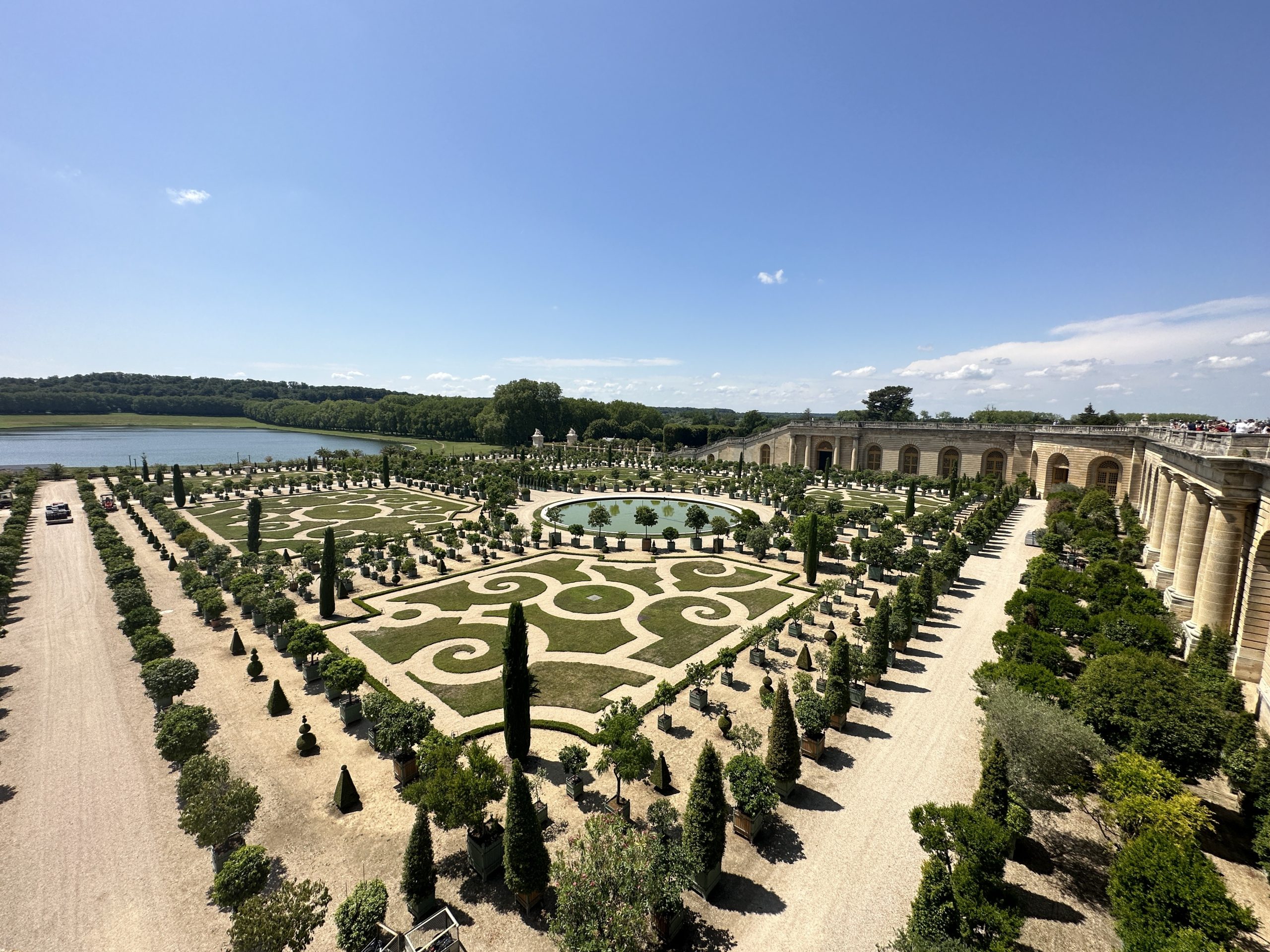 The gardens of the Palace of Versailles with intricate landscaping.