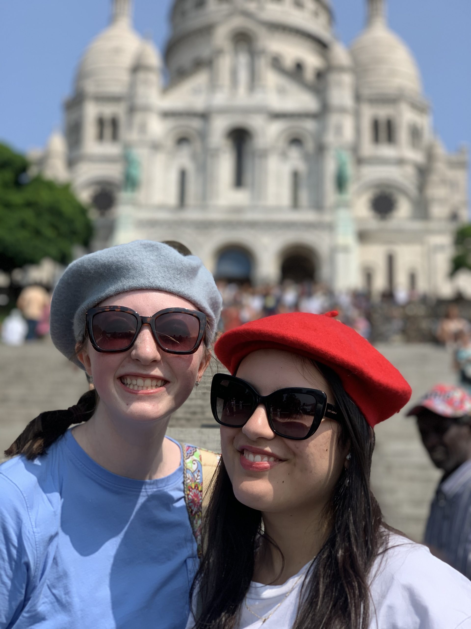 Students enjoying the sights in Paris during a France student travel program for teens