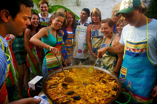Students during a cultural program for teens in Spain