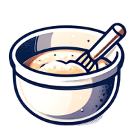 Cream together butter, powdered sugar, vanilla, and coconut extracts