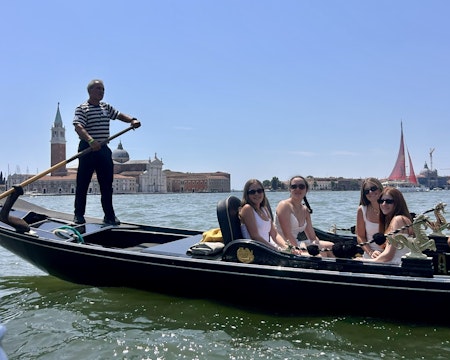 Students on the steps of an Italian villa during a trip for teens in Italy