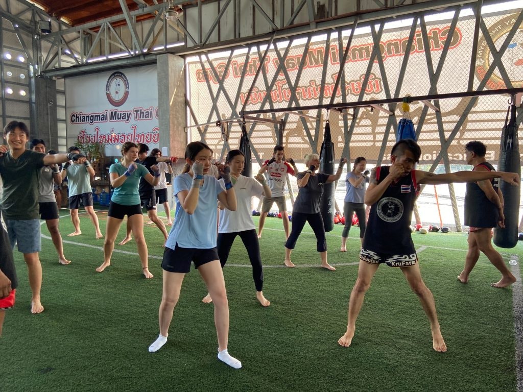 Rustic Pathways students learn Muay Thai during their student travel program.
