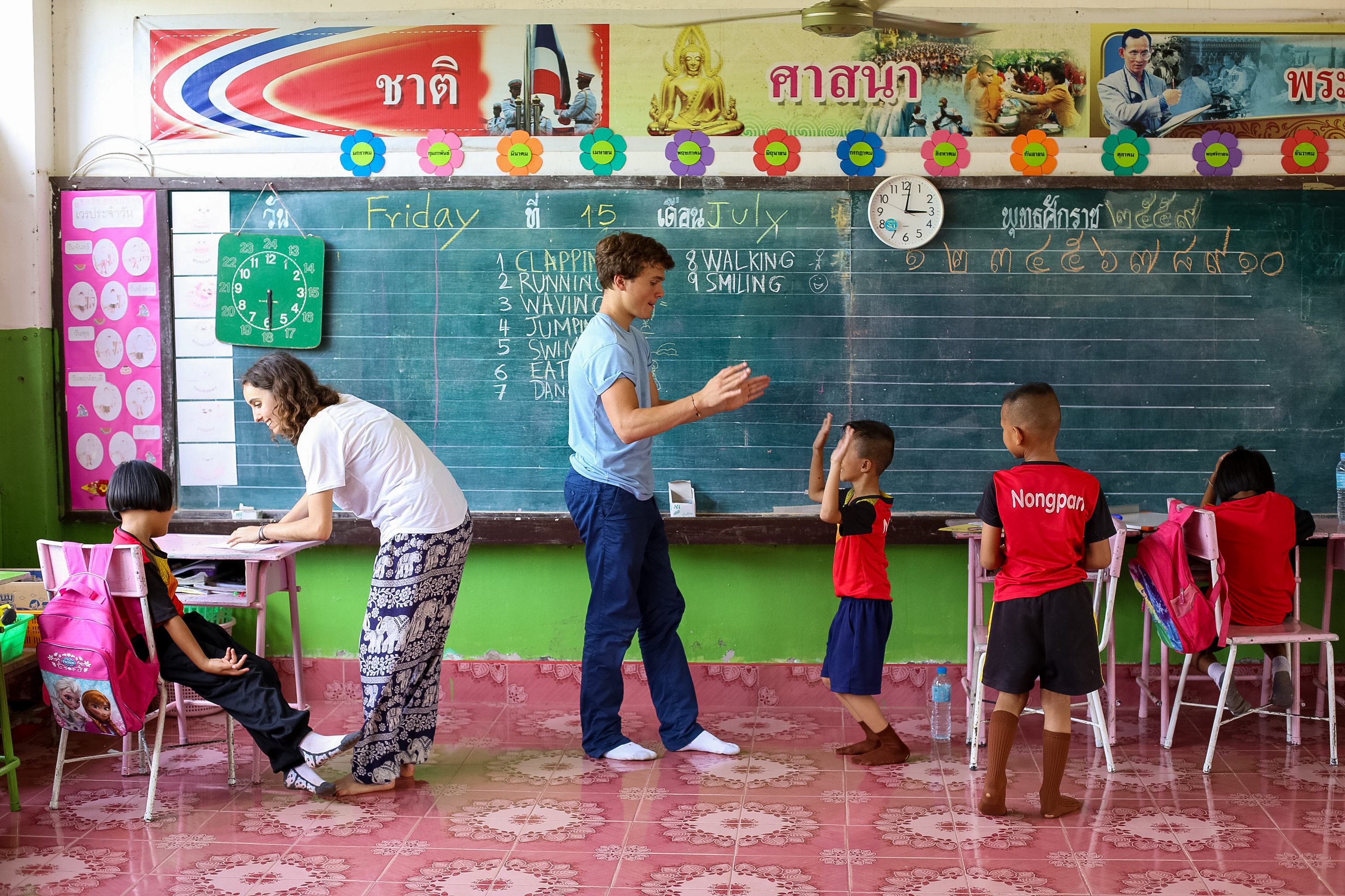 Students on program in Thailand