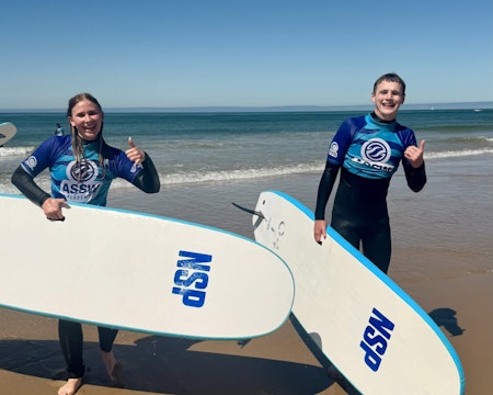 Students during a teen adventure program in Portugal