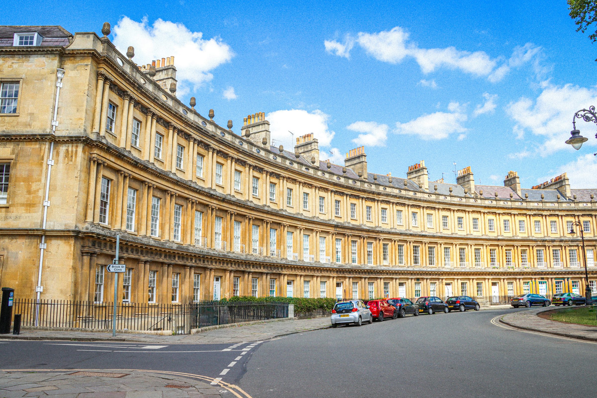The curved Georgian terrace of The Circus in Bath