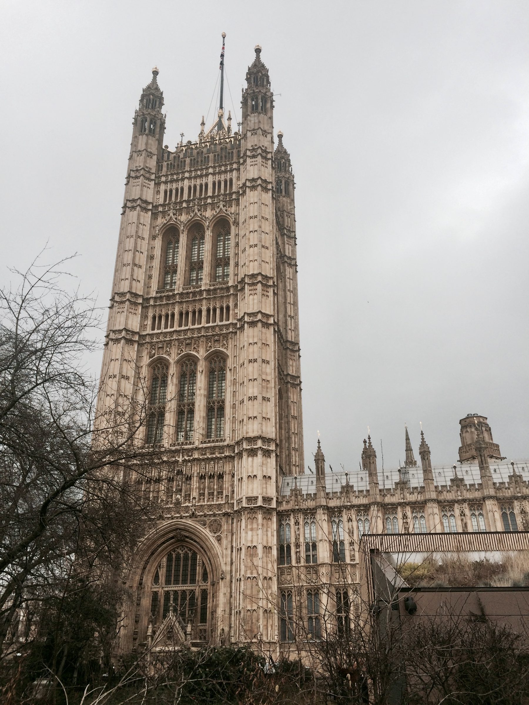 Victoria Tower rising above the Houses of Parliament