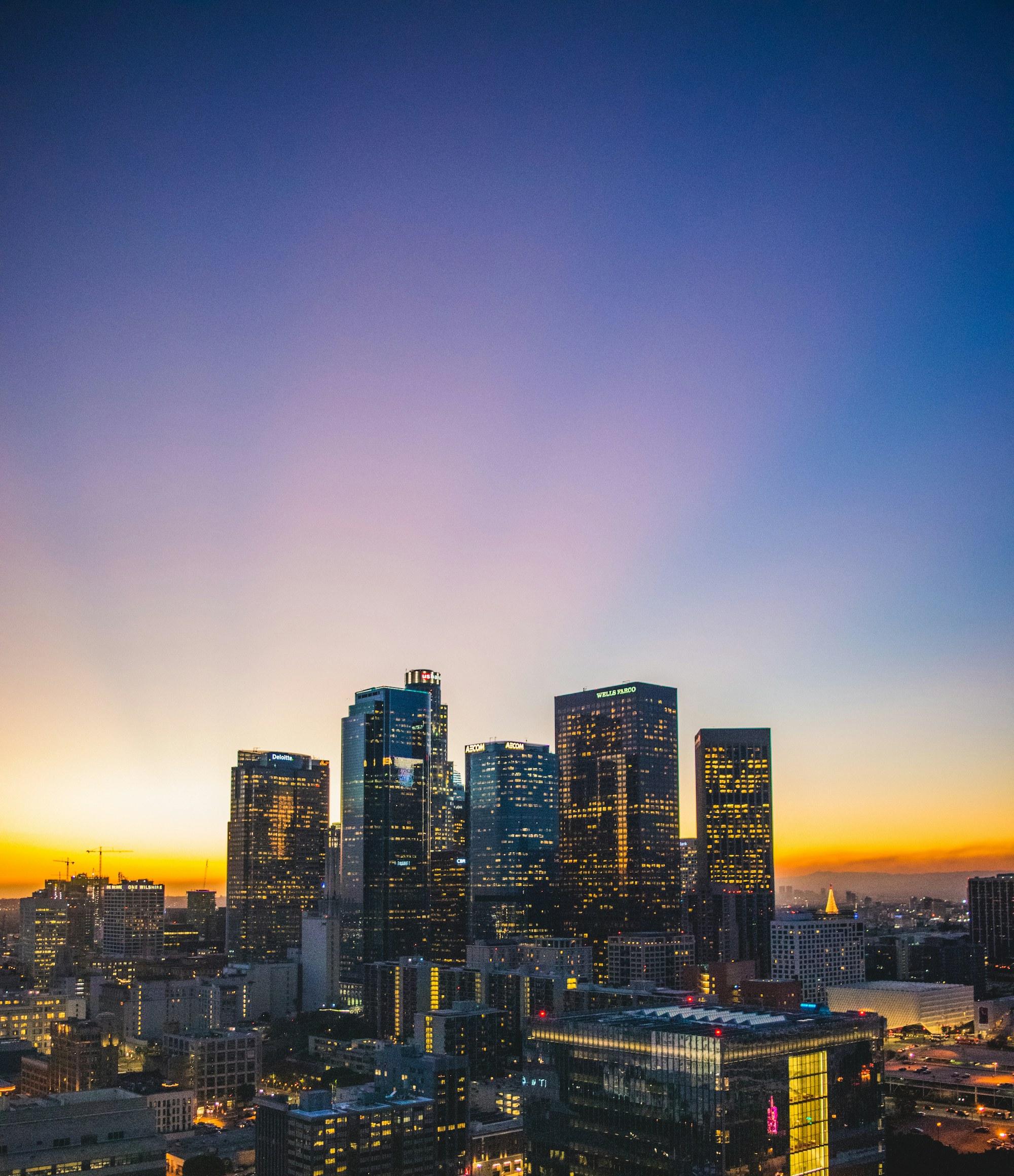 Downtown Los Angeles, the starting point for the cultures route.