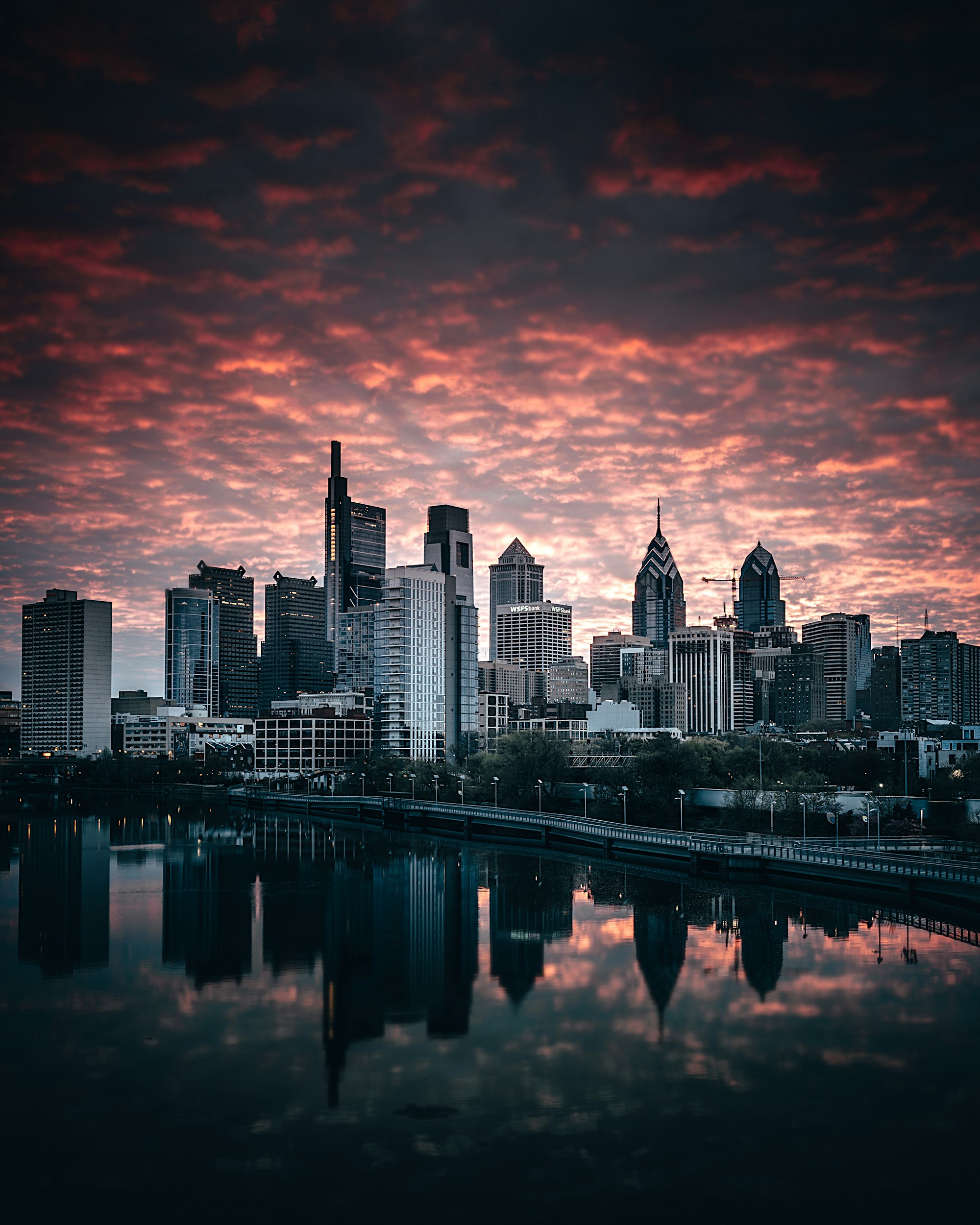 Philadelphia City Hall and the surrounding skyline.