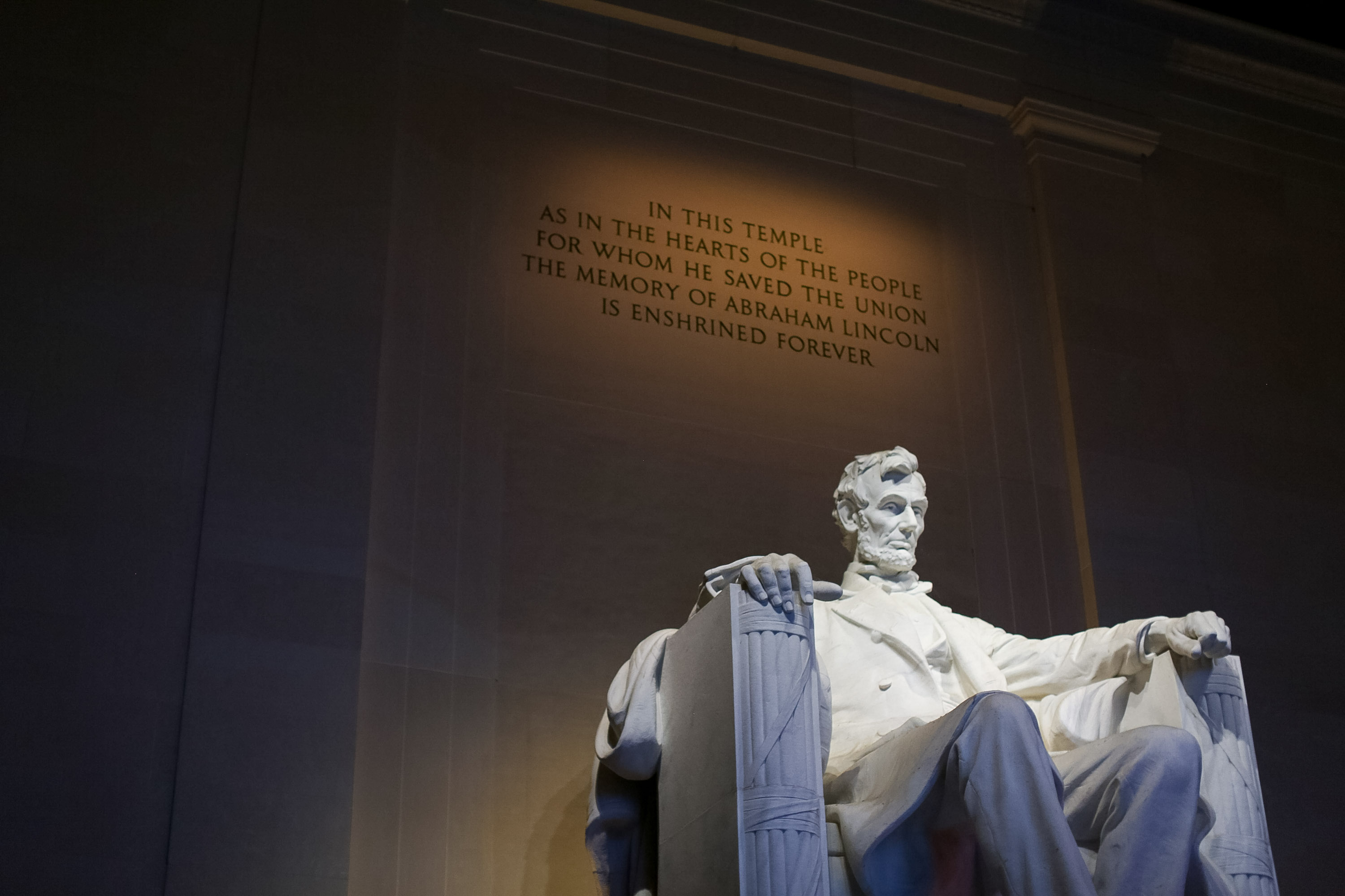 Lincoln Memorial with famous inscription