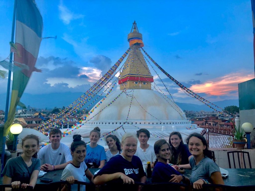 Rustic Pathways students check out some temples and other sites in Nepal.