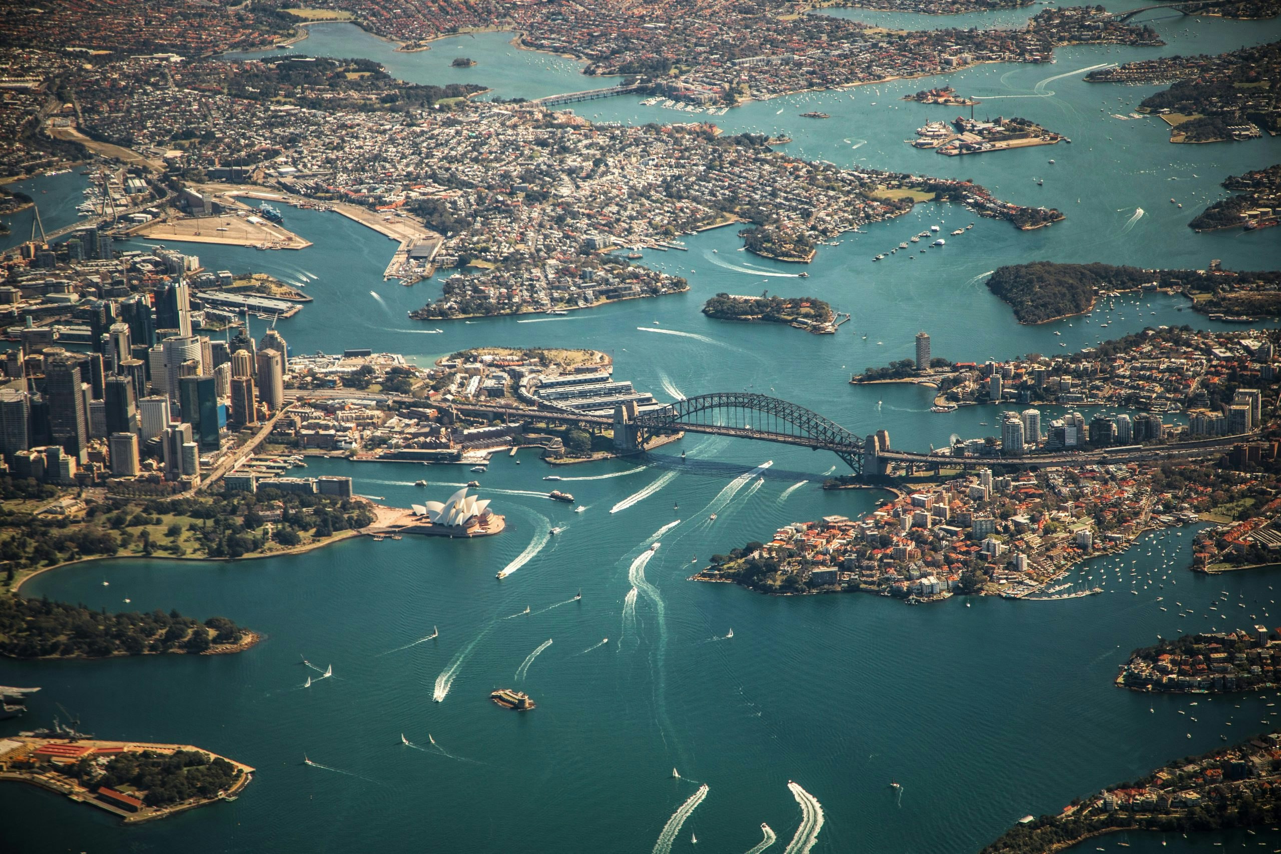 Aerial picture of Sydney, Australia.