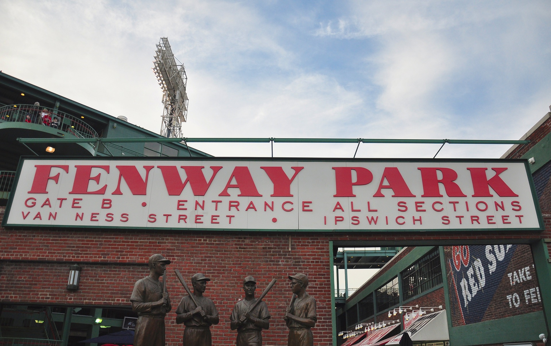 The Fenway Park entrance on Jersey Street.