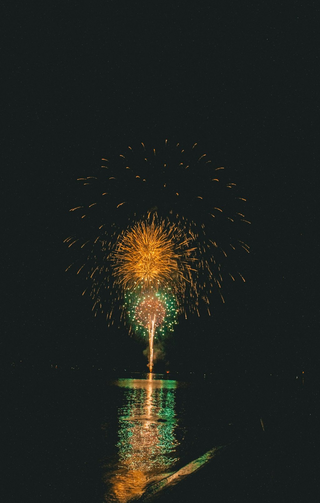 Picture of firework show in Key West (island in Florida Keys).