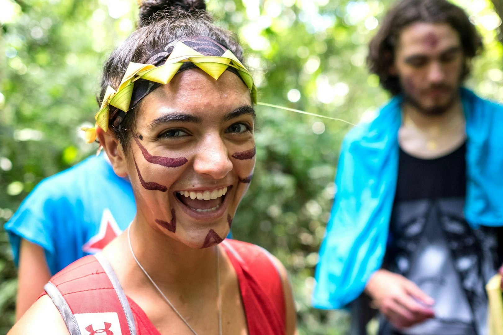 Student smiling during an immersive cultural experience on a gap year.
