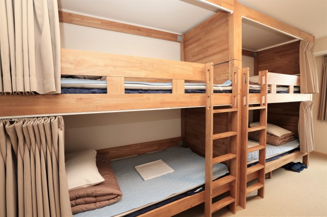Student bedroom at the program youth hostel in Tokyo