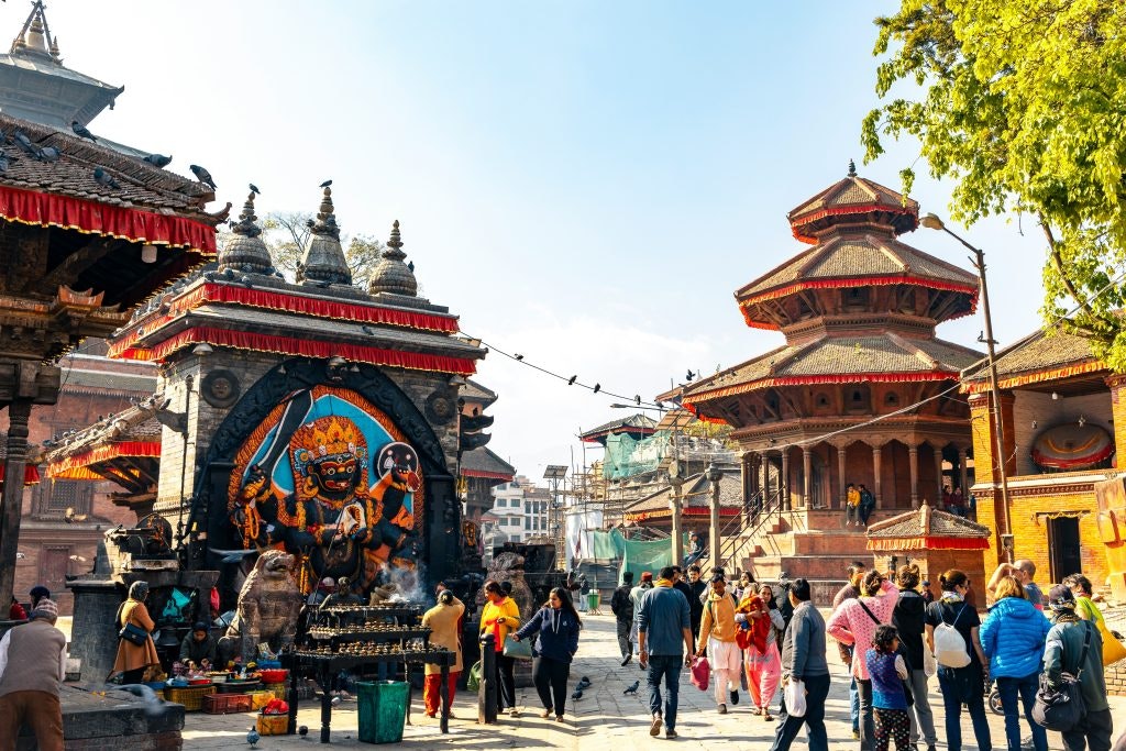 Colorful Durbar Square in Kathmandu, Nepal