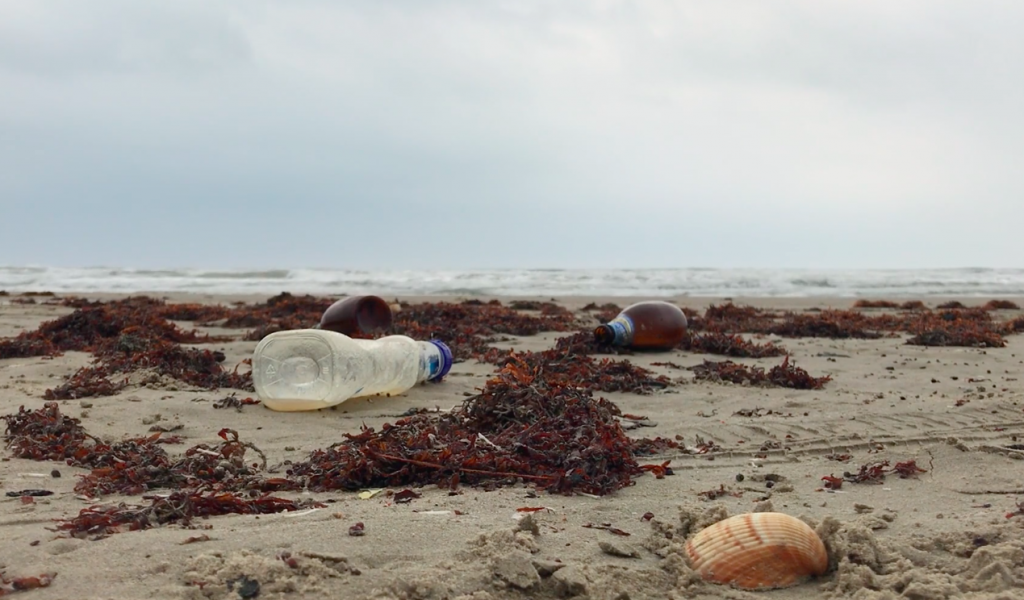 Ocean pollution highlighting environmental impact