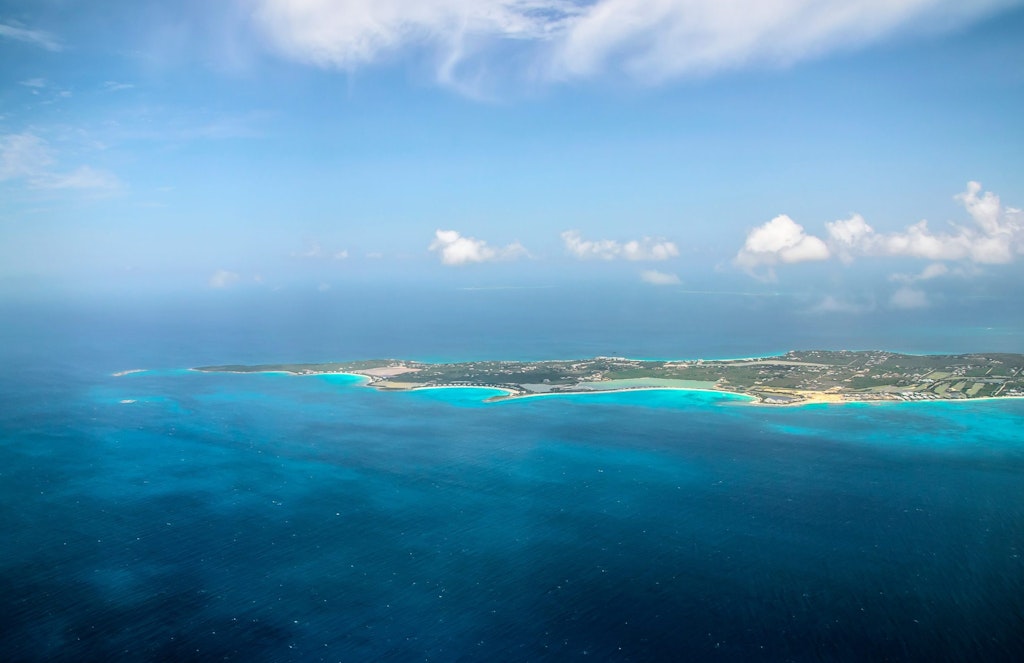 A view of Anguilla from the air.