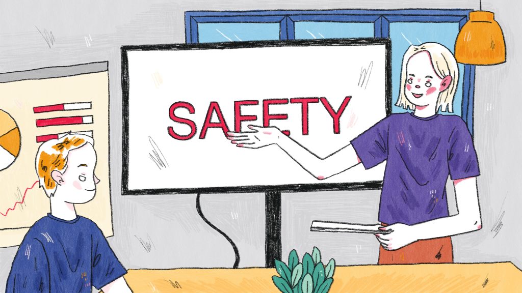 Teen travel program leader conducting a safety briefing with students before an activity