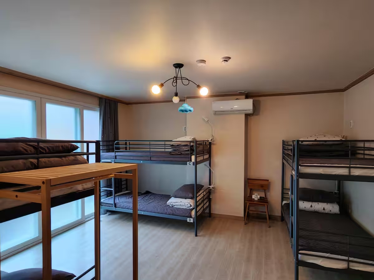 Student bedroom at the program guesthouse in Seoul