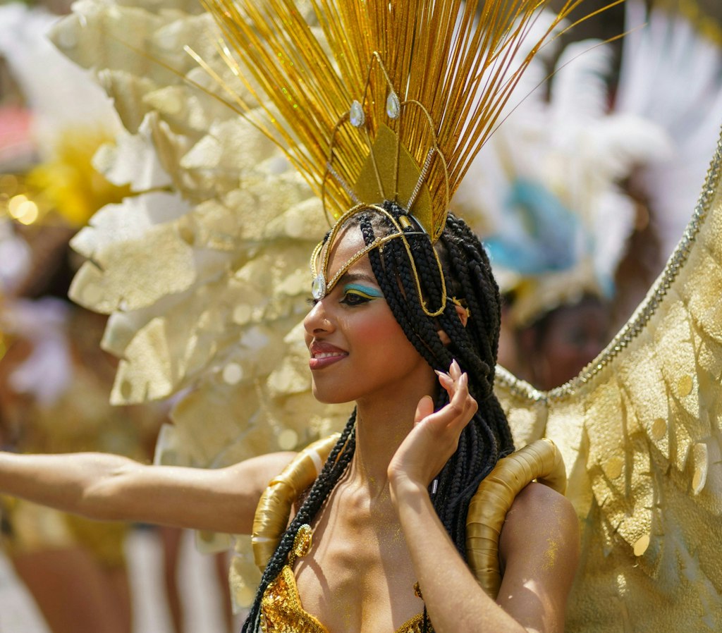 A woman enjoys herself at carnival. fun facts about brazil